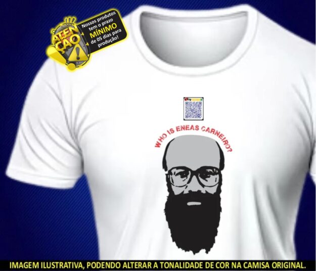WHO IS ENEAS CARNEIRO? Camisa Unissex - Cor: branca / preta