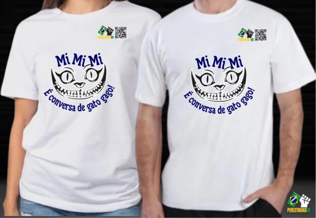Mi Mi Mi - Camisa Unissex - Cor: Branca / Preta - Imagem 3