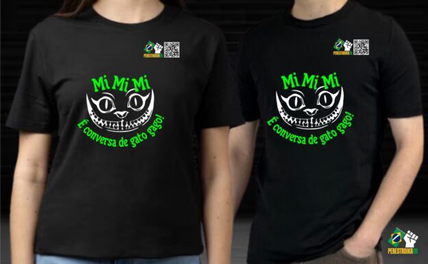 Mi Mi Mi - Camisa Unissex - Cor: Branca / Preta - Imagem 4