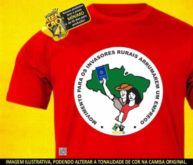 MST Falsificada - Camisa Unissex - Cor: Vermelha