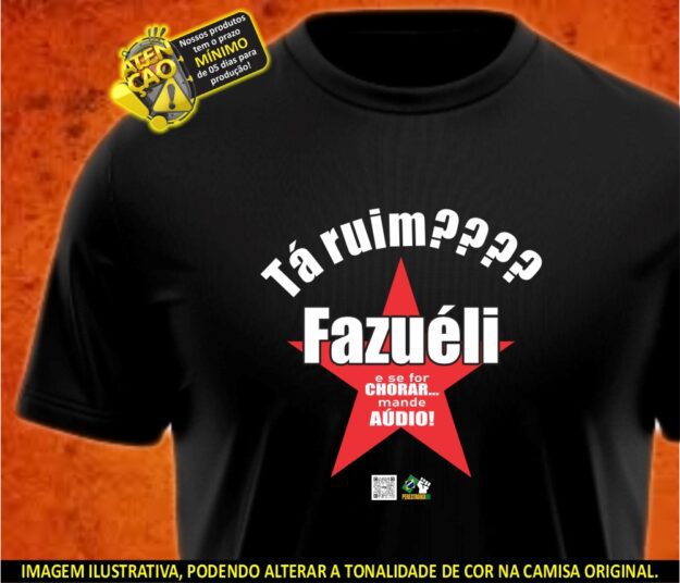Fazuéli - Camisa Unissex - Cor: preta