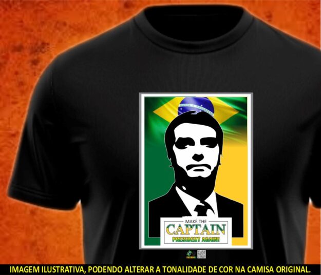 Captain - Camisa Unissex - Cor: branca / preta