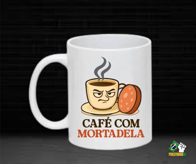 Café com Mortadela - Canecas - Cor: branca - Imagem 2