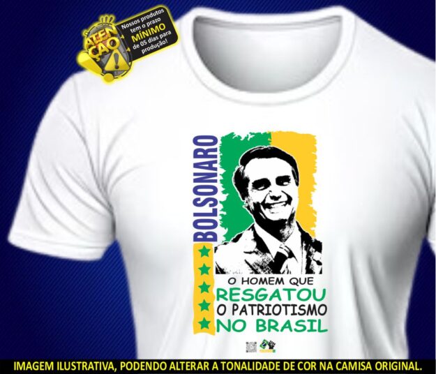 Bolsonaro - Camisa Unissex - Cor: branca
